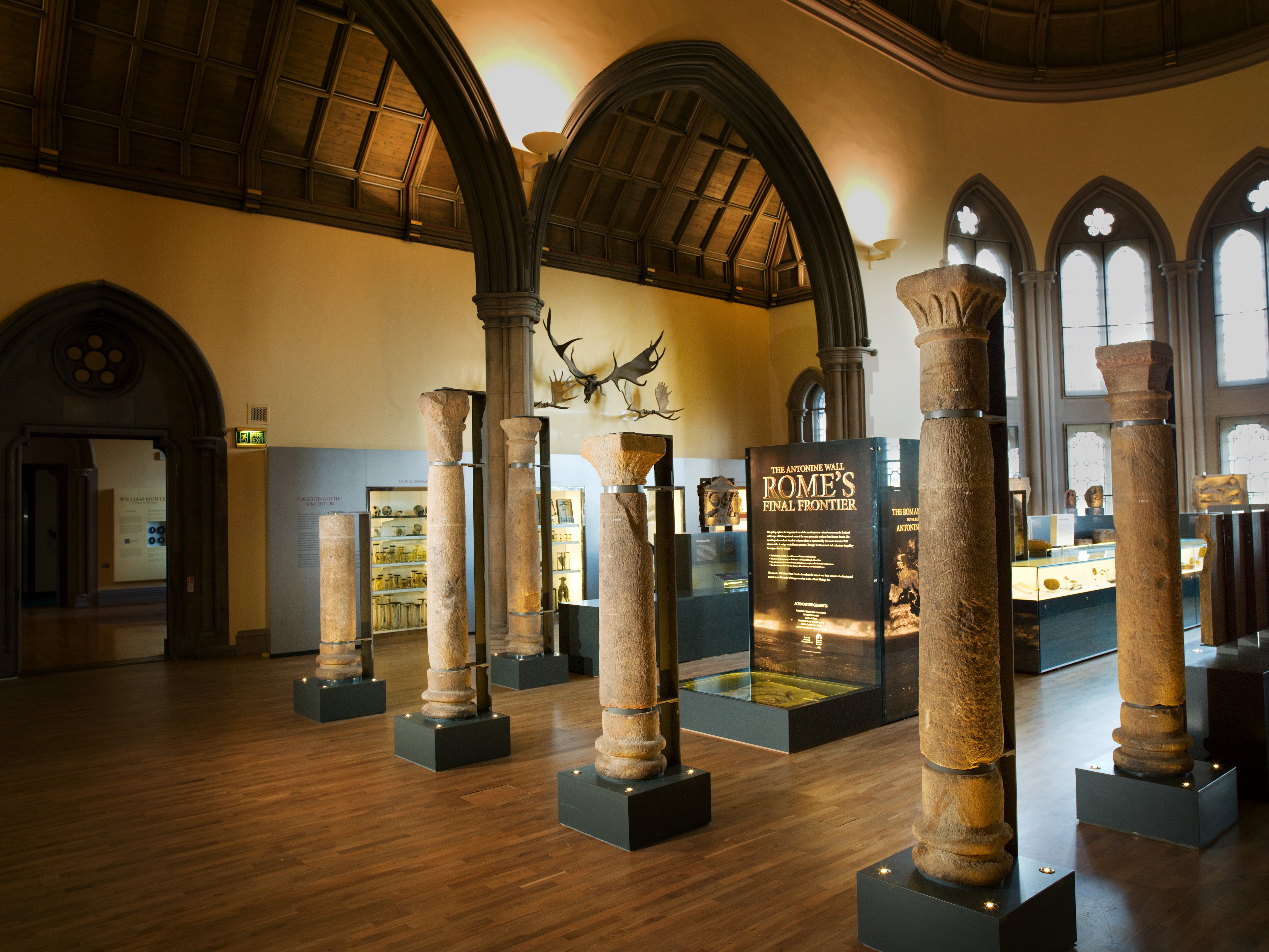 Image of the exhibition 'The Antonine Wall: Rome's Final Frontier' at the Hunterian Museum.